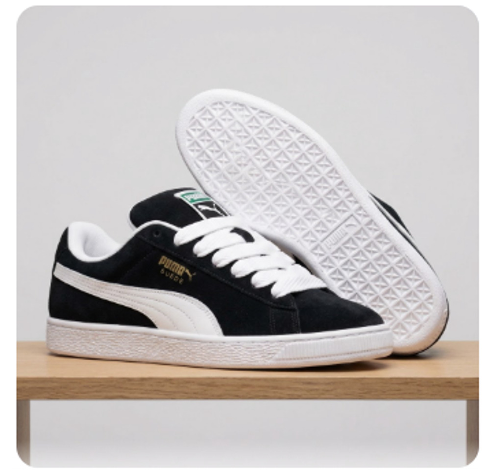 PUMA Suede XL Black White Men’s Skate Sneakers  Low Top Shoes 11 size